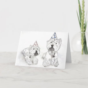 Carte Westie Joyeux anniversaire
