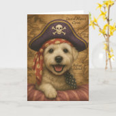 Carte Westie Pirate (Fleur jaune)