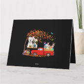 Carte Westie portant un camion rouge aux oreilles de lap (Dos)