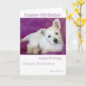 Carte Westie Pup (Fleur jaune)