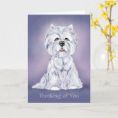 Carte Westie Sit (Fleur jaune)