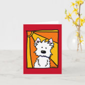 Carte Westie Sunshine Note (Fleur jaune)