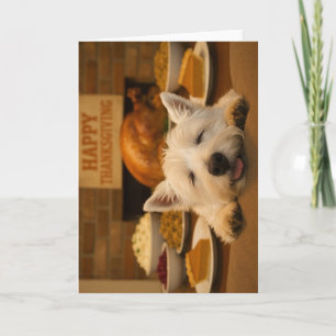 Carte Westie Thanksgiving