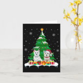 Carte Westin Chien Noël Lumières Arbre Père Noël Reindee (Fleur jaune)