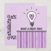 Carte What A Great Idea! - Flat card (Devant / Derrière)
