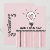 Carte What A Great Idea! - Flat Card (Devant / Derrière)