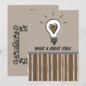Carte What A Great Idea! - Flat Card (Devant / Derrière)