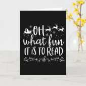 Carte What Fun It Is To Read Librarian Christmas Book (Fleur jaune)