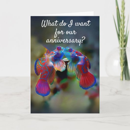 CARTE WHAT I WANT FOR OUR *ANNIVERSARY* EST "YOU!" (Devant)
