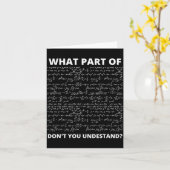 Carte What Part Of Don't You Understand_ Funny Math Equa (Fleur jaune)