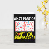 Carte What Part Of You Don't Understand_ Funny Ice Hocke (Fleur jaune)