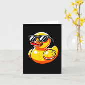 Carte What The Duck Owner I Love Ducks Lover Funny Rubbe (Fleur jaune)