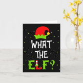 Carte What The Elf Family Matching Funny Christmas Gift (Fleur jaune)