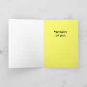 Carte What's Up Thinking of You Funny Fish and Bubbles (Intérieur)