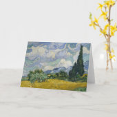 Carte Wheat Field with Cypresses, Oil Painting, Van Gogh (Fleur jaune)