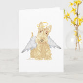 Carte Wheaten Scottie Angel (Fleur jaune)