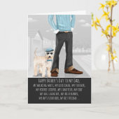 Carte Wheaten Terrier de la Fête des pères des chiens (Fleur jaune)