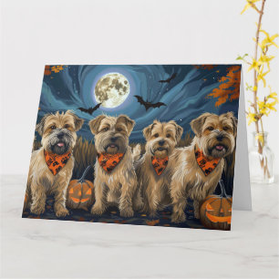 Carte Wheaten Terrier Halloween Éffrayant