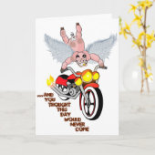 Carte "When Pigs Fly" (Fleur jaune)