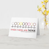 Carte When There are Nine Justice Ginsburg RBG Quote (Fleur jaune)