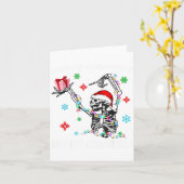 Carte When You Dead Inside But Its Christmas Skeleton Fu (Fleur jaune)