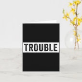 Carte Where I Go Trouble Follows Funny Matching Couple S (Fleur jaune)