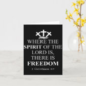 Carte Where The Srit Of The Lord Is There's Dom Us Chris (Fleur jaune)