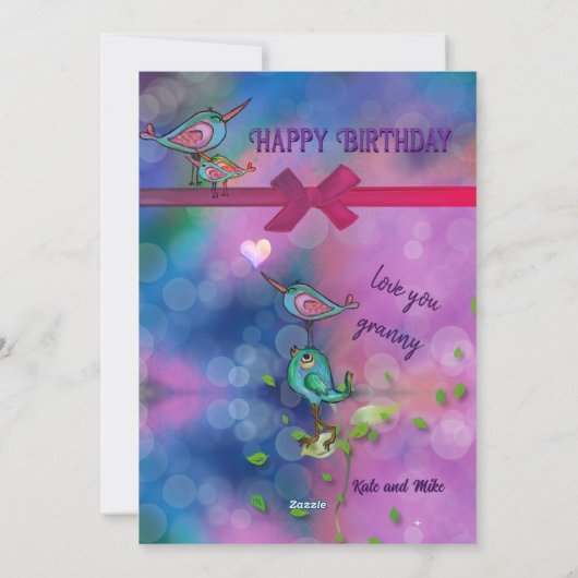 Carte Whimsday pour grand-mère spécial (Dos)