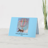 Carte Whimsical Animals in Flying Machines Art (Dos)