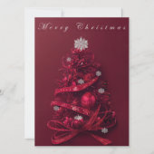 Carte Whimsical Burgundy Christmas Tree Card (Devant)