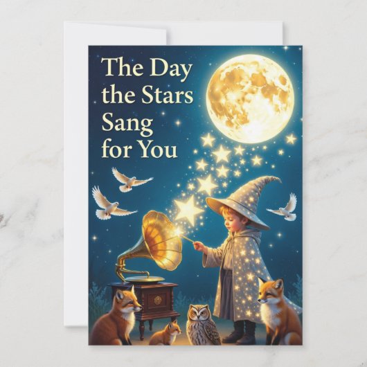 Carte Whimsical Celestial Birthday Card: Enchanted Folk (Devant)