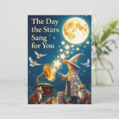 Carte Whimsical Celestial Birthday Card: Enchanted Folk (Debout devant)