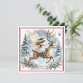 Carte Whimsical Christmas Ride Holiday Card (Debout devant)