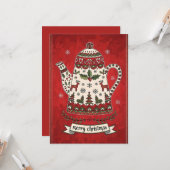 Carte Whimsical Christmas Teapot (Devant/Arrière en situation)