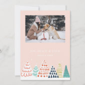 Carte Whimsical Christmas Tree Flat Holiday Card (Devant)