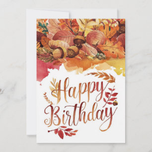 Carte Whimsical Cosy Woodland Automne automne heureux An