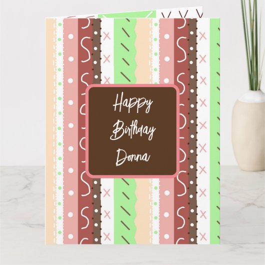 Carte Whimsical d'anniversaire Boho personnalisé (Devant)