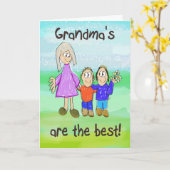 Carte Whimsical de grand-parent pour la journée de (Fleur jaune)