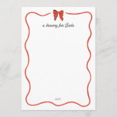 Carte Whimsical Dear Santa Wish List for Kids (Dos)