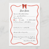 Carte Whimsical Dear Santa Wish List for Kids (Devant)