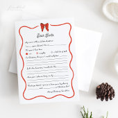Carte Whimsical Dear Santa Wish List for Kids