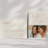 Carte Whimsical Desert Beige Photo Matron d'honneu