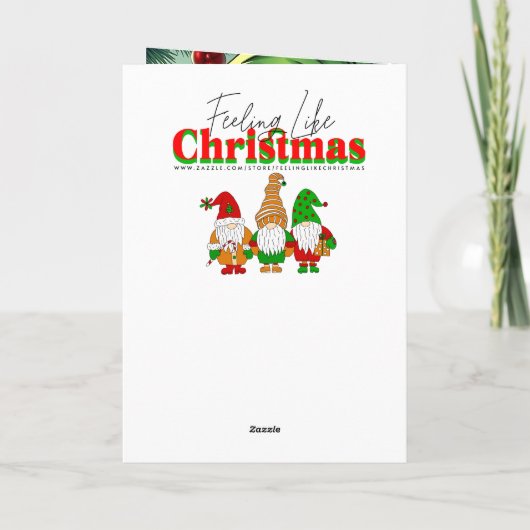 Carte Whimsical Elf | Personalized Christmas (Dos)