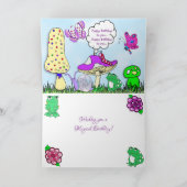 Carte Whimsical Fairy Elf sur Magic Mushroom Anniversair (Intérieur)