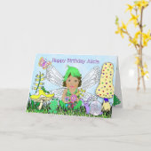 Carte Whimsical Fairy Elf sur Magic Mushroom Anniversair (Fleur jaune)
