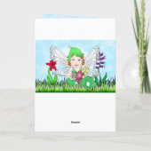 Carte Whimsical Fairy Elf sur Magic Mushroom Anniversair (Dos)