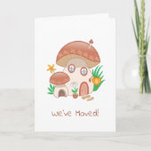Carte Whimsical Fairy Mushroom House We Moved Card (Devant)