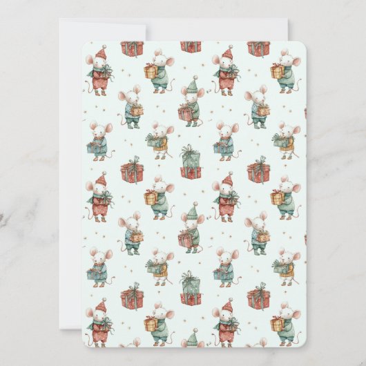 Carte Whimsical Flat Christmas Card – Cute Holiday Cheer (Devant)