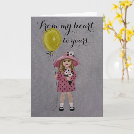 Carte Whimsical Get Well/ Greeting (Fleur jaune)