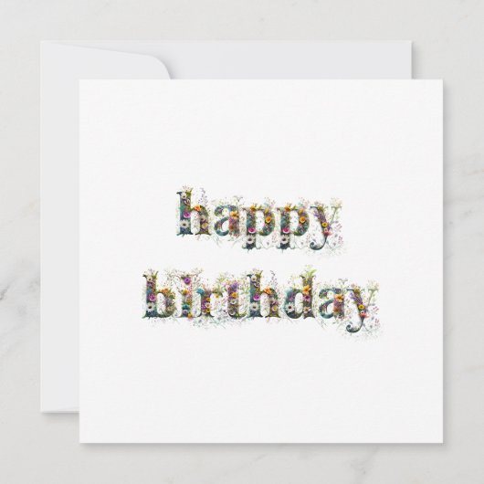 Carte Whimsical lapin enchanted forêt Joyeux anniversair (Dos)